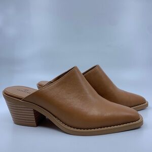 Susina Justina square toe slip on heels